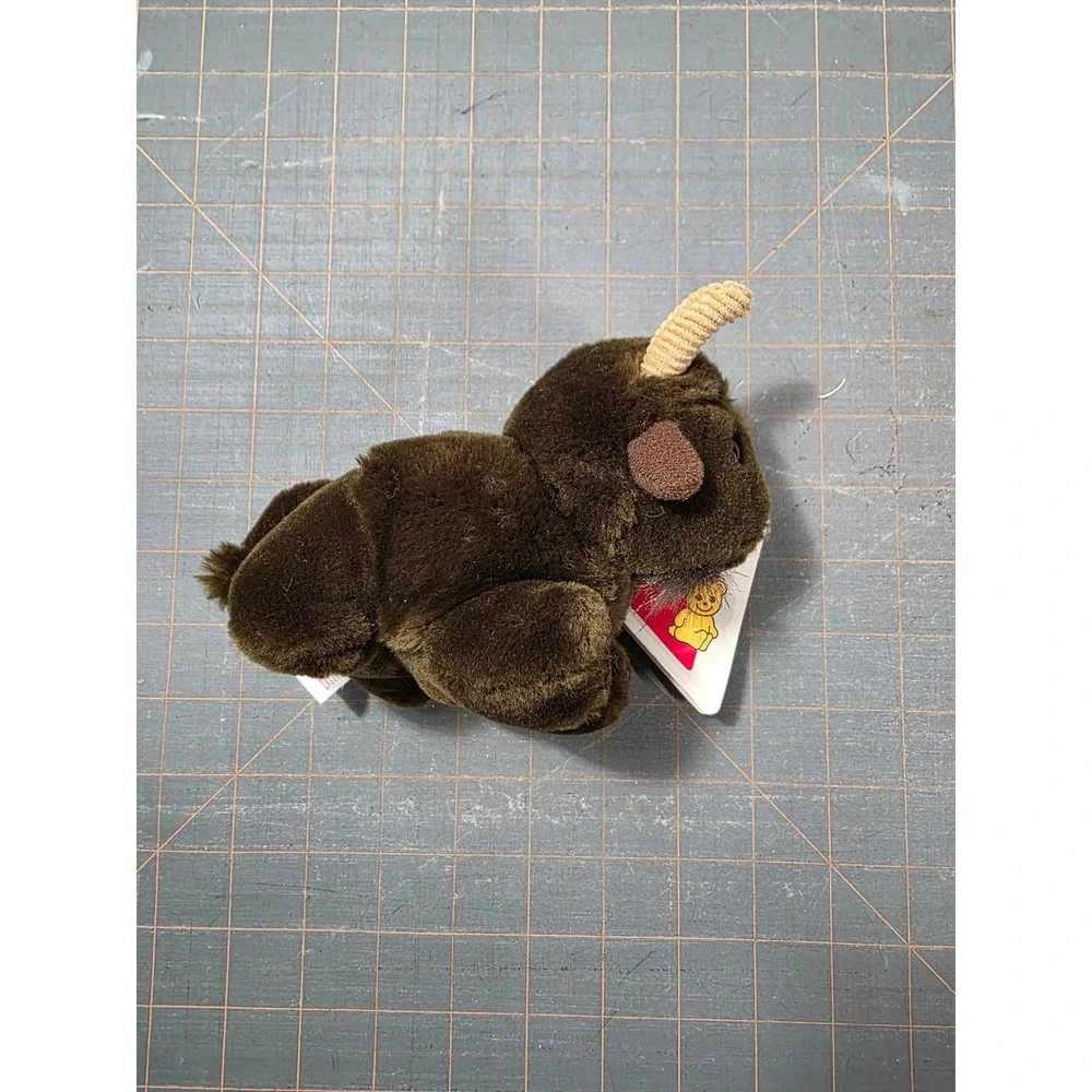 Dakin Buffalo Plush Brown Wildlife Series Stuffed Animal 6 inch 78-0236